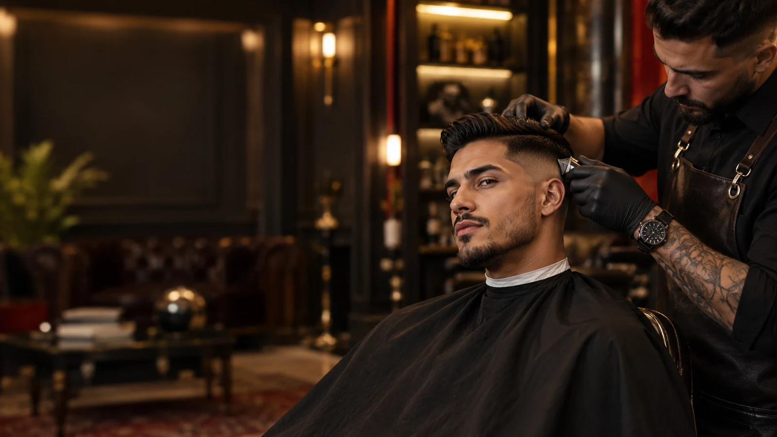 Corte de cabello para rostro ovalado realizado por un Master Barber de Barbería Lords